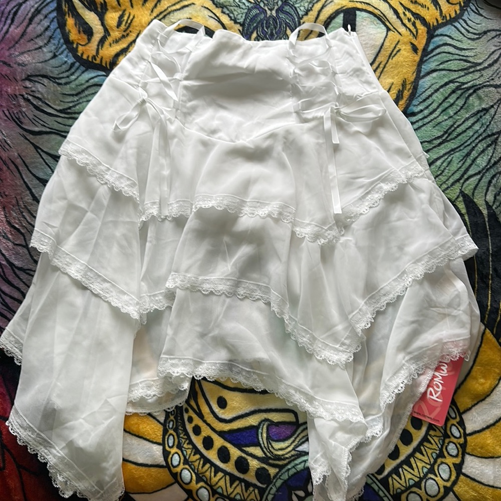 white skirt